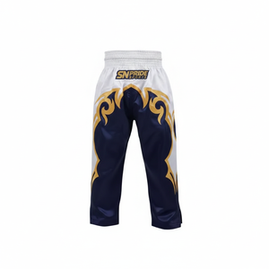 Pantalon de kickboxing décontracté personnalisé, respirant, en toile écologique lavée, pour homme, avec design appliqué - Product Image 1
