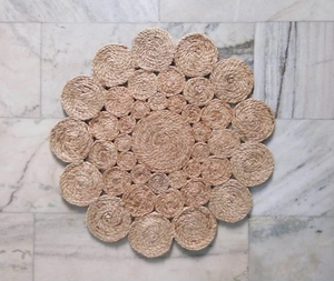 Alfombra redonda moderna de lujo para exteriores, Alfombra de diseñador para el hogar, sala de estar y oficina, estilo bordado con uso de oración Simple - Product Image 1