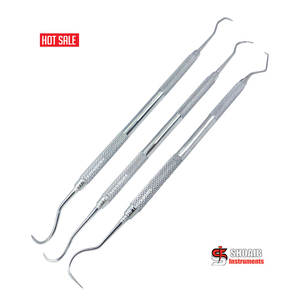 3-Piece Dental Examination Set Manual Power <b>Sickle</b> <b>Scaler</b> College Tweezer Mouth Mirror-Dental Hygiene Kit Surgical Instruments - Product Image 5