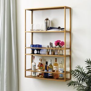 Estantes de pared de latón con estilo, estantes con pulido dorado, pieza decorativa elegante, perfecta para interiores de baño de lujo modernos - Product Image 5