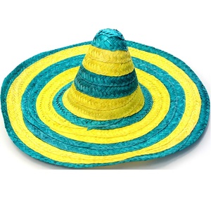 หมวกฟางแฟชั่นสำหรับผู้ใหญ่ลายหญ้าทะเลทรงกว้างออกแบบได้ตามต้องการหมวกคาวบอยเม็กซิกันสำหรับผู้ชายและผู้หญิง - Product Image 6