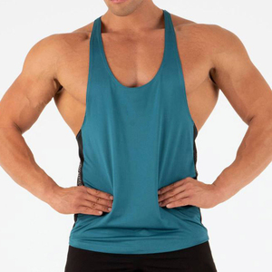 Débardeur d'entraînement de fitness avec logo personnalisé pour hommes, débardeur d'été tricoté décontracté, de musculation et de musculation, vente en ligne - Product Image 4