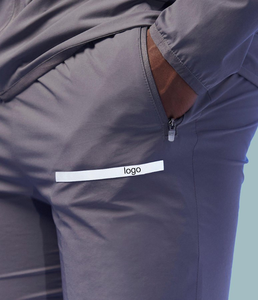 2026 Custom <b>Men</b> Set <b>Zip</b> <b>up</b> Nylon Breathable Funnel Neck Jacket Joggers Two Piece Windbreaker Set Tracksuits for <b>Men</b> Casual Wear - Product Image 5