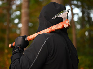 2025 gaine en cuir personnalisée pour hache Viking en acier au carbone faite à la main avec manche en bois pour les collectionneurs et les amateurs de plein air livraison directe - Product Image 4