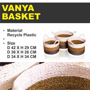 งานฝีมือจากพลาสติกรีไซเคิล ตะกร้า VANYA - Product Image 2