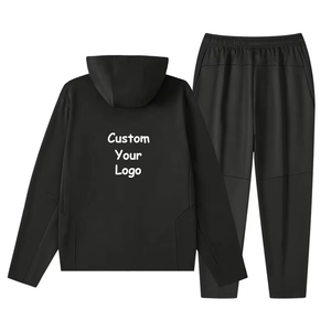 Conjunto Deportivo para Hombre con Capucha, Manga Larga, Chaqueta de Entrenamiento, Logotipo Personalizado, Transpirable, Cortavientos, Secado Rápido, Tallas Grandes, Corte Regular - Product Image 3