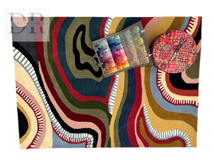 Tapis en laine de luxe moderne fait à la main de haute qualité tissé à la main tapis multicolore pour salle à manger salon chambre maison sol - Product Image 3