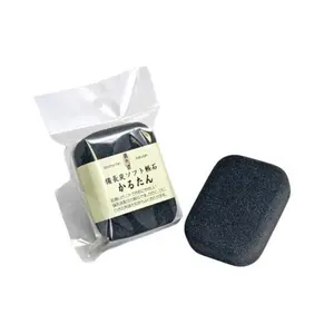 Made in Japan pumice đá truyền với bột than cho gót chân, khuỷu tay, đầu gối D-418 tosa Binchotan than đá bọt