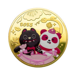 Pièce de monnaie miroir du Nouvel An Impression UV Conception double face Pièce d'or personnalisée - Product Image 2