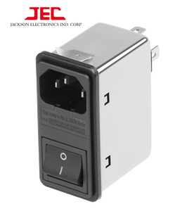 JEC Taiwan filtre EMI entrée C14 avec interrupteur et porte-fusible - Product Image 2