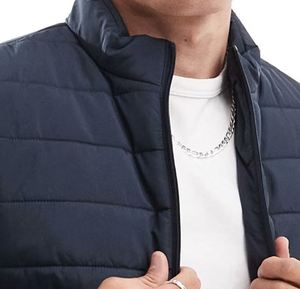 Veste polaire col montant coupe-vent durable imperméable polyester logo personnalisé unisexe veste en duvet à bulles pour hommes veste d'hiver - Product Image 4