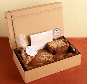 Caja de regalo de madera hecha a mano con amor, decoración de mesa de café Gul, accesorios de cocina de madera de Acacia decorativos - Product Image 4