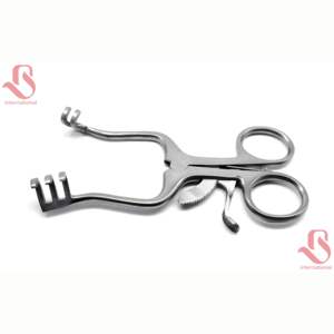ชุดเครื่องมือผ่าตัด BISONS Wholesale ผลิตจากสแตนเลส 3x Weitlaner Retractor ขนาด 4.5 นิ้ว ปลายทู่ 3x2 แฉก คุณภาพพรีเมียม - Product Image 1