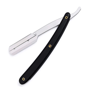 Maquinilla de afeitar recta Cuchillas de afeitar de un solo filo Mango de madera ligero Maquinilla de afeitar de garganta cortada para peluquero - Product Image 2