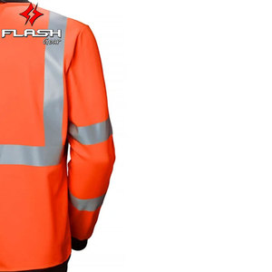 Ropa DE TRABAJO Construcción Seguridad Color naranja Ropa DE SEGURIDAD cómoda Poliéster Sudadera de manga completa al por mayor - Product Image 4