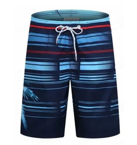 2025 Plaid couleur bloc hommes Resort 3D imprimé géométrie conseil Shorts maillot de bain élastique cordon Style hawaïen vacances plage - Product Image 4