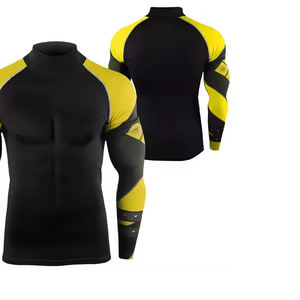 Haute qualité pleine sublimation imprimé séchage rapide à manches longues Fitness Compression MMA jiu jitsu kimono BJJ Rash Guard OEM ODM - Product Image 3