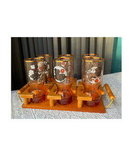 Support en verre en bois avec support en verre 6 pièces avec support pour taille personnalisée et forme ronde et Offre Spéciale - Product Image 4