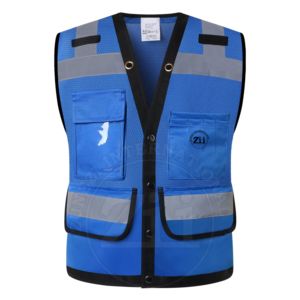 High Quality 100% Polyester Industrial Construction <b>Vest</b> Durable CE EN 20471 ANSI Class 2 <b>Reflective</b> Safety Workwear Waterproof - Product Image 3