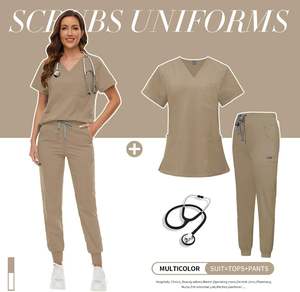 Cómodo Jogger Scrub Sets Hombres Mujeres Unisex Hospital Médico Scrub Trajes Uniformes Personalizado Venta al por mayor Ropa de enfermería - Product Image 3