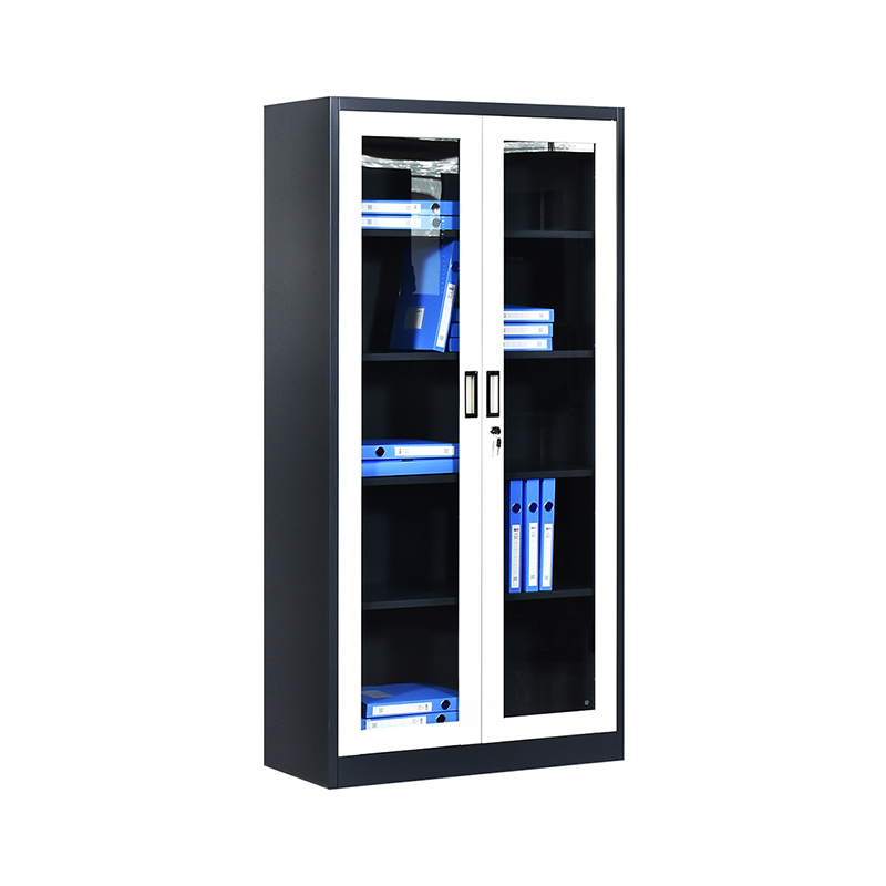 armoire avec 2 portes battantes en verre
