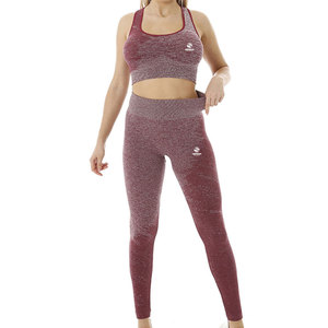 เซ็ตกางเกงขาสั้นสำหรับผู้หญิงชุดเล่นกีฬาบราและกางเกงเลกกิ้งออกกำลังกายเอวสูง - Product Image 1