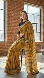 Sarees para Mujer con el Mejor Diseño, Ropa Tradicional Hermosa que Ofrece un Aspecto Refinado, Acabado Suave y Apta para Múltiples Ocasiones - Product Image 4