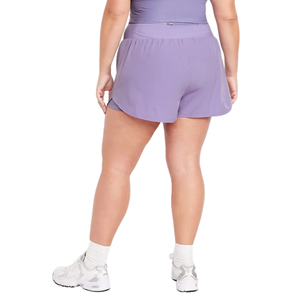 Short de course 2-en-1 pour femmes de haute qualité avec entrejambe de 2 pouces Lecra 240 Gsm tissu imperméable respirant poche attachée coupe ample - Product Image 6