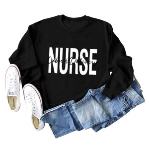 เสื้อสเวตเตอร์แขนยาวลำลองสำหรับผู้หญิงคอกลมพิมพ์ลายบน100% ผ้าฝ้ายแบบสวมหัวโลโก้ส่วนตัวได้ตามต้องการ - Product Image 2