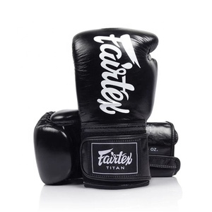 Gants de boxe Fairtex en cuir de vachette véritable sur mesure, à lacets, très demandés, pour l'entraînement et le sparring des jeunes et des adultes - Product Image 1