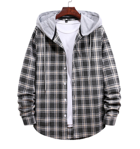 Veste d'hiver Hommes Chemises à capuche Chemise Homme Hommes Workout Plaid Shirts Fitness - Product Image 3