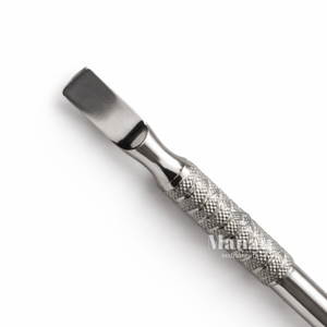 Pousse-cuticules professionnel double extrémité en acier inoxydable avec poignée antidérapante pour manucure et pédicure – Outil de soin des ongles - Product Image 2