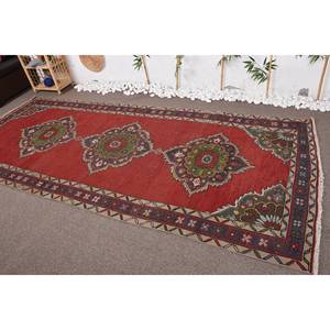 พรมขนแกะเย็บปะติดสีแดงสีเขียวคลาสสิกสำหรับห้องนั่งเล่นห้องนอนทำด้วยมือทรงสี่เหลี่ยมผืนผ้าขนาด4.6X11ฟุตพรมปูพื้น - Product Image 3