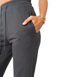 Pantalones de chándal acampanados de carbón informal para mujer más cómodos con cintura media elástica para hombres - Product Image 4