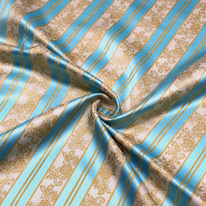 ผ้าแจ็คการ์ดสีทองแบบออร์แกนิกที่ทันสมัยผ้าจาริทนน้ำสำหรับส่าหรีเลเฮนนาส์มีสไตล์และการตกแต่งบ้านที่หรูหรา - Product Image 1