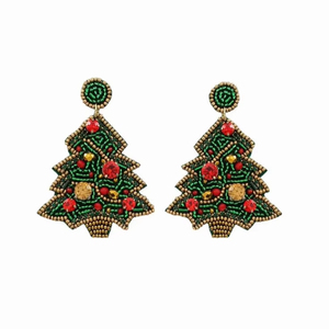 Bordado de cuentas hecho a mano elegante árbol de Navidad pendiente hermoso nuevo diseño lindo última moda Top de moda para niña - Product Image 1