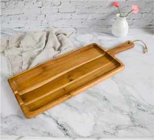 Plateau de service en bois avec poignée pour une utilisation au restaurant Caractéristique décorative - Product Image 2