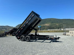 Remolque volquete de 4 ruedas de alta calidad 7x14 Remolque volquete lateral alto Remolque de granja agrícola de 15,400lb - Product Image 3