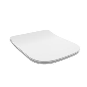Couvre-siège de toilette carré mince blanc en matériau thermoformé - Product Image 1