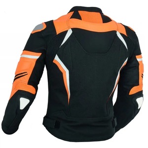 2024 professionnel moto course veste en cuir haute qualité col montant motard Style toile nouveaux hommes moto veste vente - Product Image 4