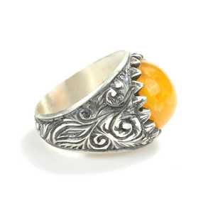 <b>925</b> Sterling <b>Silver</b> Men's <b>Ring</b> with Turquoise Round Stone Bezel Setting Rhodium Plating Fine Jewelry for Everyday Wear - Product Image 5