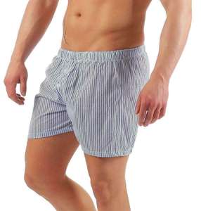 Calzoncillos bóxer a cuadros de tiro medio de algodón 100% para hombre, ropa interior suave transpirable ecológica tejida - Product Image 4