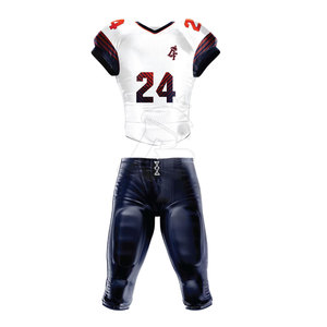 Bajo MOQ Team Wear Men Uniforme de fútbol de sublimación americana con diseño personalizado y ajuste cómodo - Product Image 1