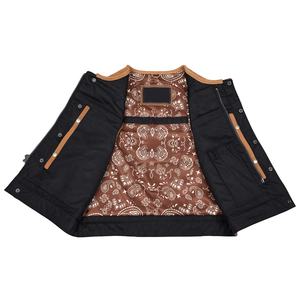 เสื้อกั๊กหนังแท้ราคาส่งใหม่ คุณภาพเยี่ยม เสื้อกั๊กนักขี่มอเตอร์ไซค์สุดเท่ เสื้อกั๊กหนังสำหรับผู้ชาย - Product Image 2