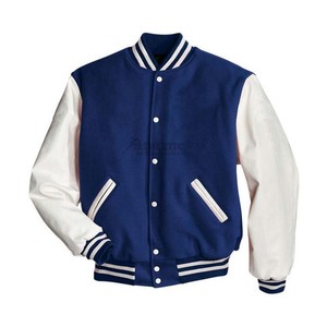 OEM moda ropa de hombre chaquetas universitarias a rayas personalizado Stand Collar suelto Patchwork Letterman College chaqueta de béisbol para los hombres - Product Image 5