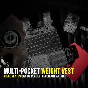 Chaleco con Peso Ajustable para Hombre, Entrenamiento con Pesas de Hierro, Chaleco con Peso de 20 kg, Ajustable, Unisex - Product Image 2