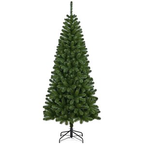 Sapin de Noël ALPINE SLIM en vert festif (PVC H180 D76 cm) pour décorations Amicasa - Product Image 1