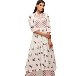 Anar kurta Palazzo ชุดผ้าไหมแฟชั่นอินเดียสำหรับผู้หญิงและผู้หญิงส่งตรงจากผู้ผลิต - Product Image 1
