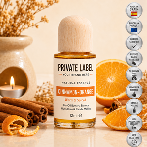 Esencia de Fragancia de Canela y Naranja de Marca Privada 12ml OEM |   Aceite Aromático para Quemadores y Humidificadores |   España UE - Product Image 1