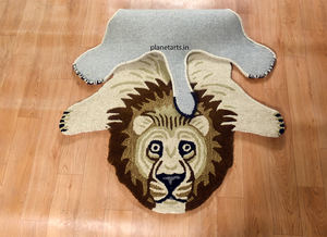 Factory Supply Animal Rugs lion <b>Mat</b> Wool Area Rug for Kid Room Decorative Rug Fine Wool Carpets for Home Decor Best Gift - Product Image 3